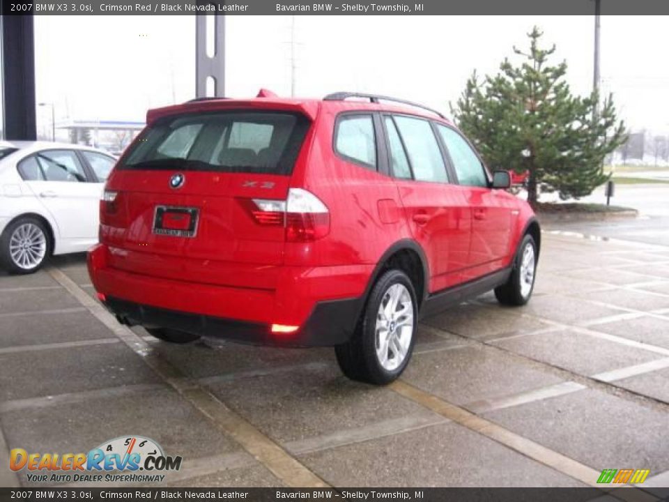 2007 BMW X3 3.0si Crimson Red / Black Nevada Leather Photo #8