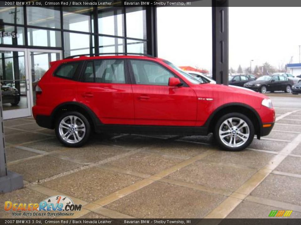 2007 BMW X3 3.0si Crimson Red / Black Nevada Leather Photo #9