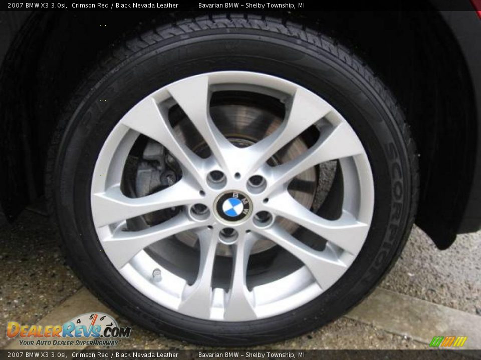 2007 BMW X3 3.0si Crimson Red / Black Nevada Leather Photo #10