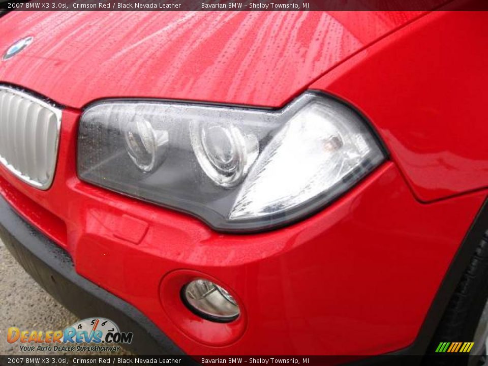 2007 BMW X3 3.0si Crimson Red / Black Nevada Leather Photo #11