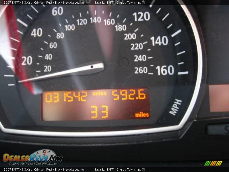 2007 BMW X3 3.0si Crimson Red / Black Nevada Leather Photo #21
