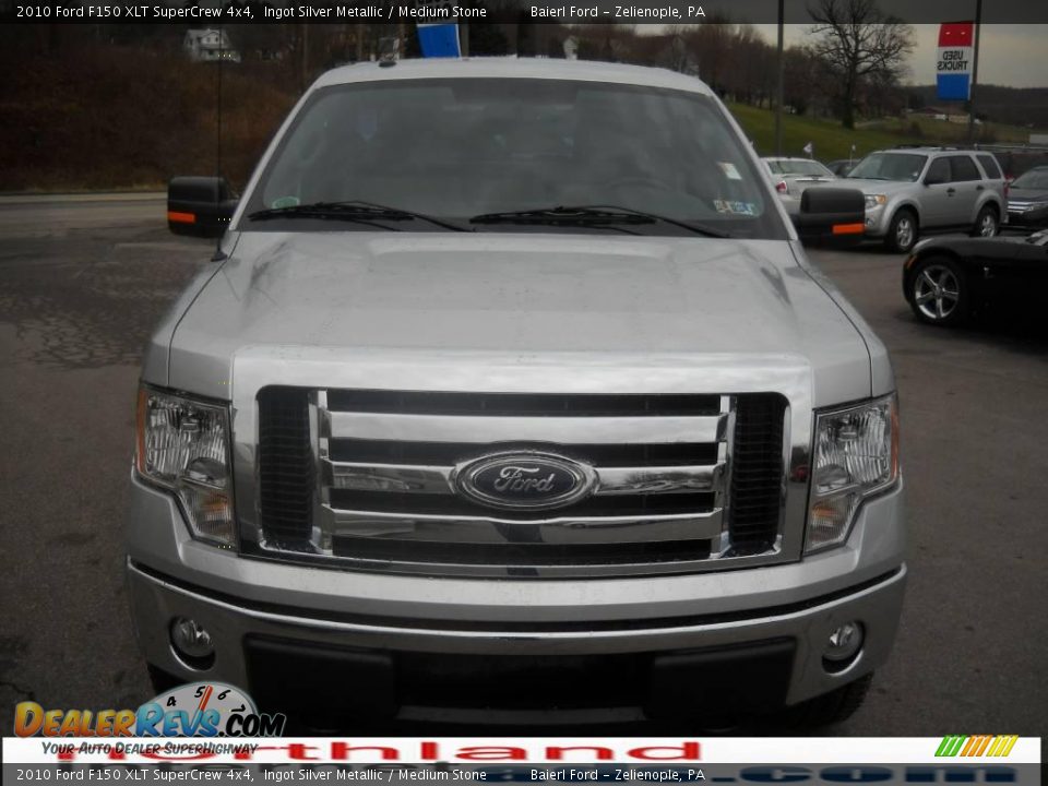 2010 Ford F150 XLT SuperCrew 4x4 Ingot Silver Metallic / Medium Stone Photo #3