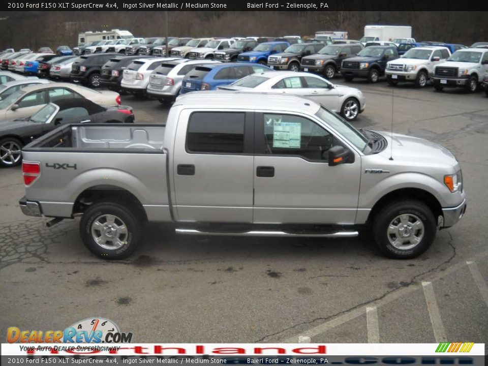 2010 Ford F150 XLT SuperCrew 4x4 Ingot Silver Metallic / Medium Stone Photo #5