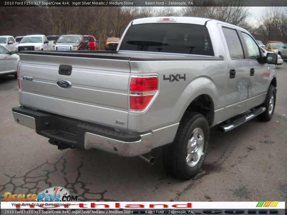 2010 Ford F150 XLT SuperCrew 4x4 Ingot Silver Metallic / Medium Stone Photo #6