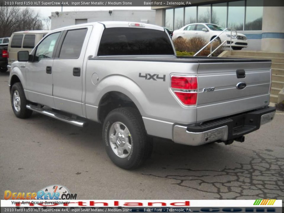 2010 Ford F150 XLT SuperCrew 4x4 Ingot Silver Metallic / Medium Stone Photo #8