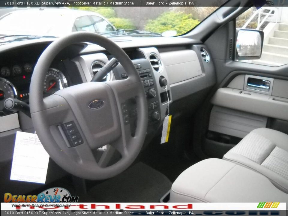 2010 Ford F150 XLT SuperCrew 4x4 Ingot Silver Metallic / Medium Stone Photo #10