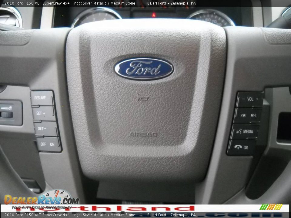 2010 Ford F150 XLT SuperCrew 4x4 Ingot Silver Metallic / Medium Stone Photo #19