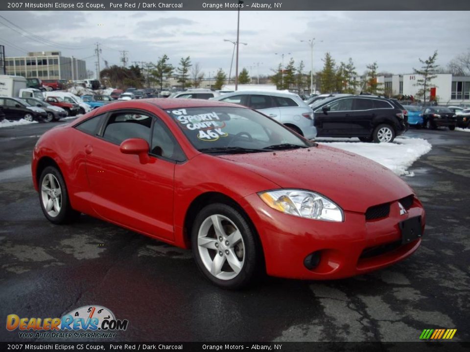 2007 Mitsubishi Eclipse GS Coupe Pure Red / Dark Charcoal Photo #1