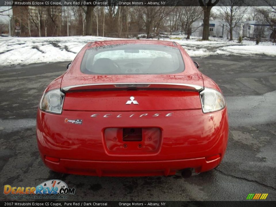 2007 Mitsubishi Eclipse GS Coupe Pure Red / Dark Charcoal Photo #2