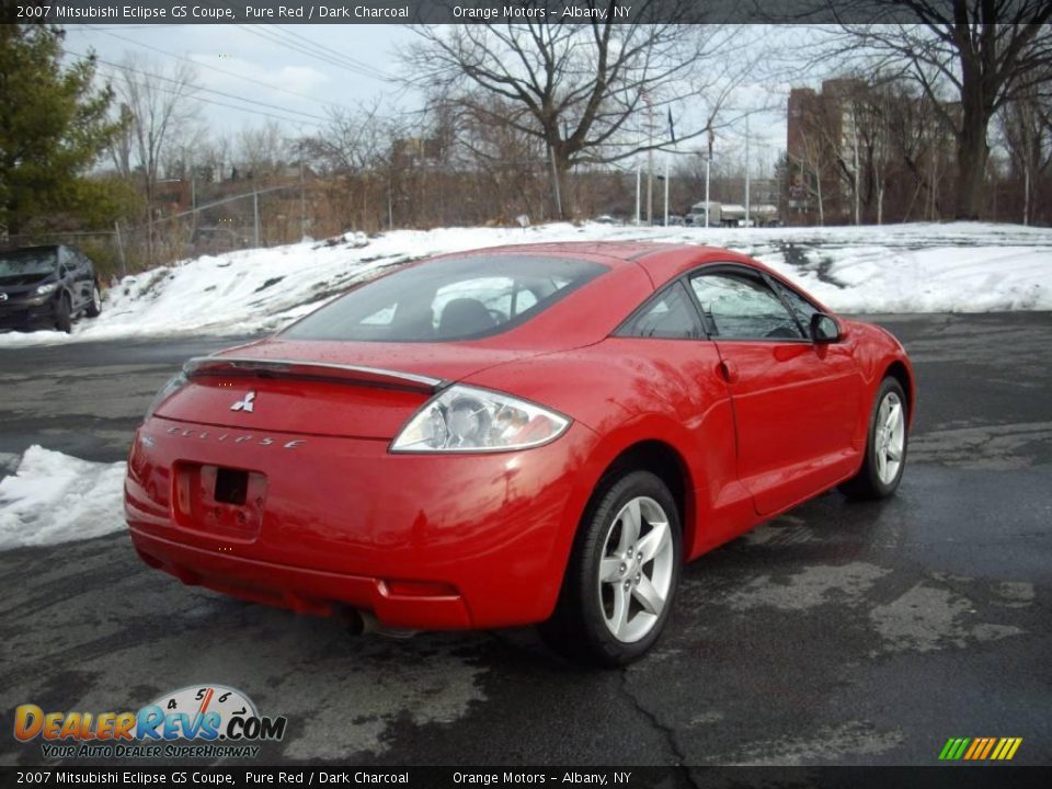 2007 Mitsubishi Eclipse GS Coupe Pure Red / Dark Charcoal Photo #3