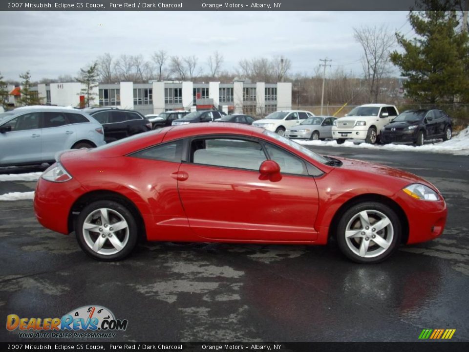 2007 Mitsubishi Eclipse GS Coupe Pure Red / Dark Charcoal Photo #5