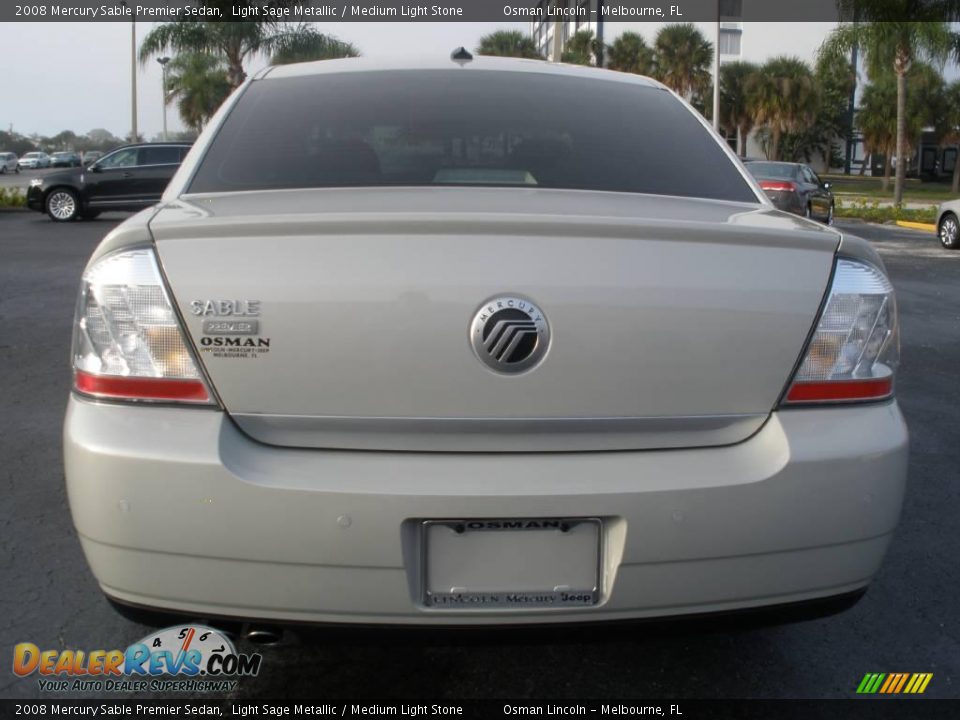 2008 Mercury Sable Premier Sedan Light Sage Metallic / Medium Light Stone Photo #4