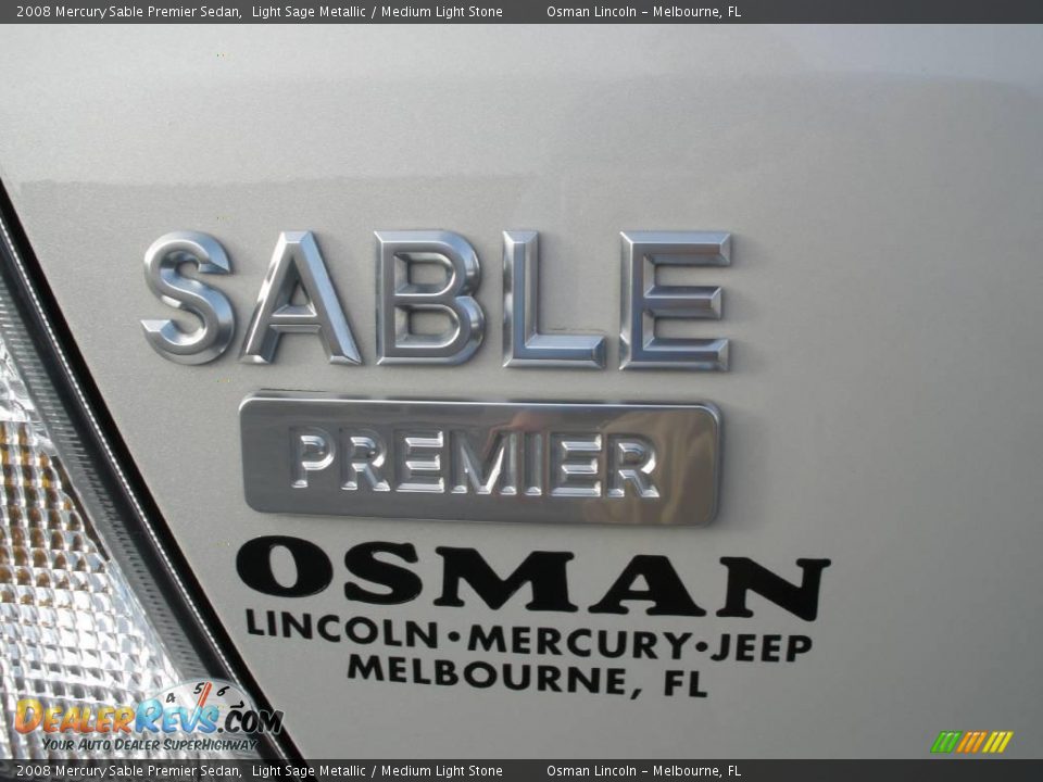 2008 Mercury Sable Premier Sedan Light Sage Metallic / Medium Light Stone Photo #8