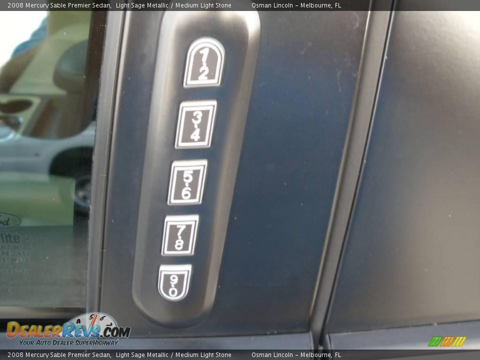 2008 Mercury Sable Premier Sedan Light Sage Metallic / Medium Light Stone Photo #10