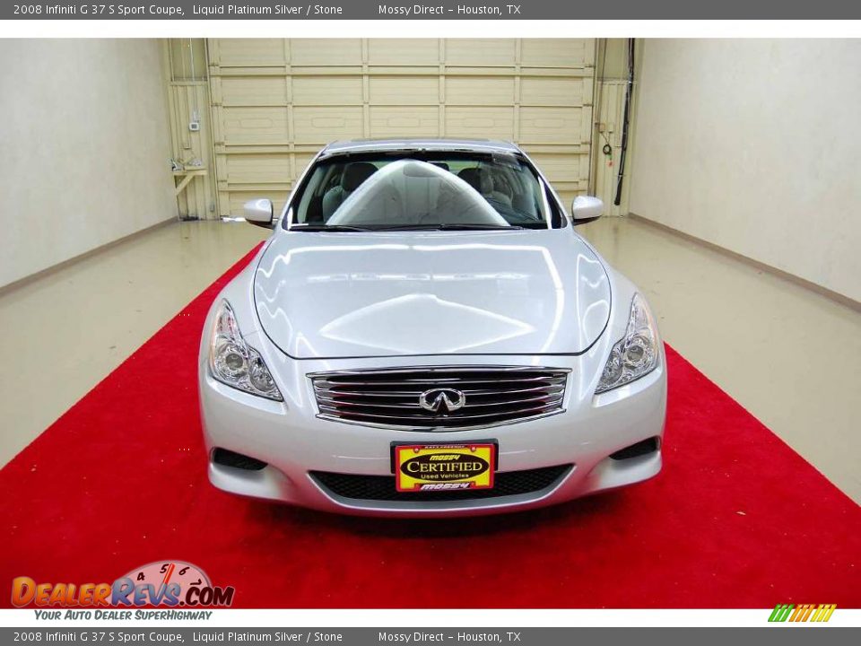 2008 Infiniti G 37 S Sport Coupe Liquid Platinum Silver / Stone Photo #2