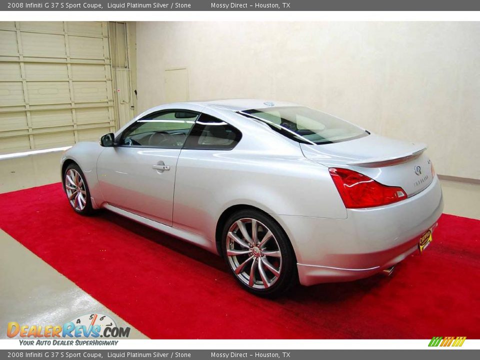 2008 Infiniti G 37 S Sport Coupe Liquid Platinum Silver / Stone Photo #4