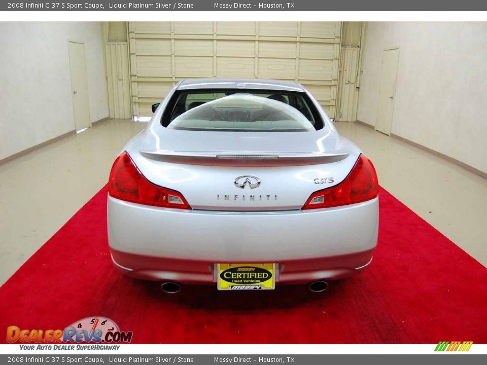 2008 Infiniti G 37 S Sport Coupe Liquid Platinum Silver / Stone Photo #5