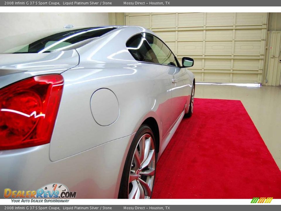 2008 Infiniti G 37 S Sport Coupe Liquid Platinum Silver / Stone Photo #7
