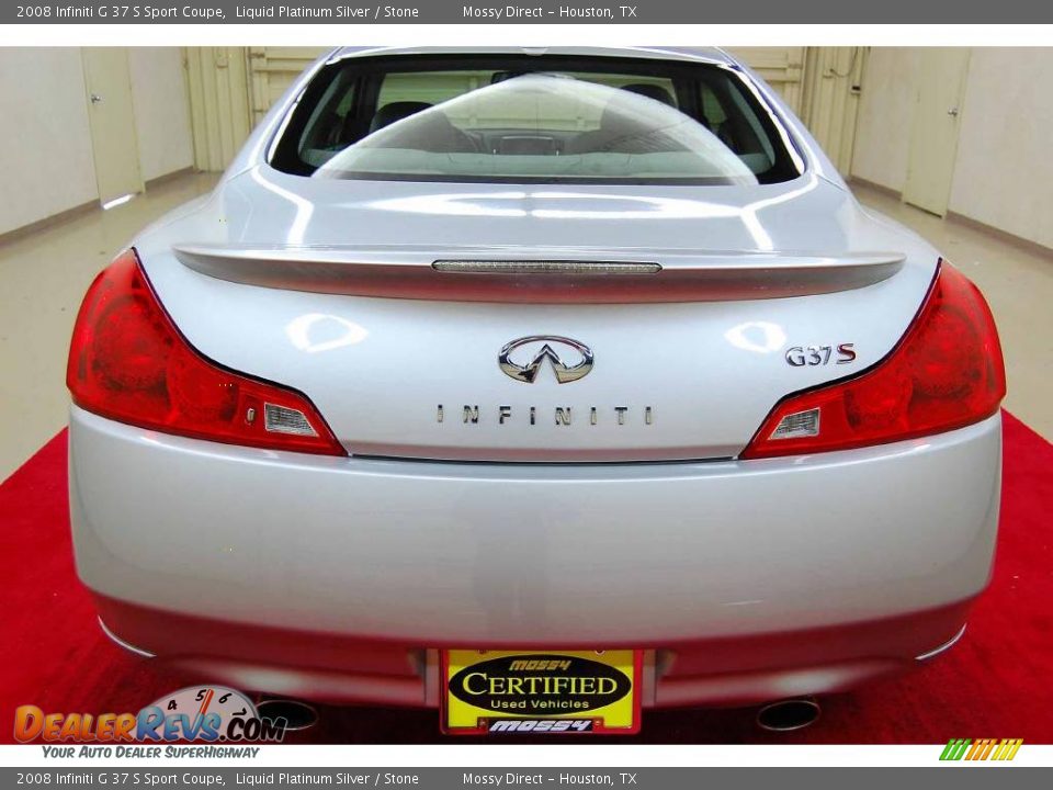 2008 Infiniti G 37 S Sport Coupe Liquid Platinum Silver / Stone Photo #8