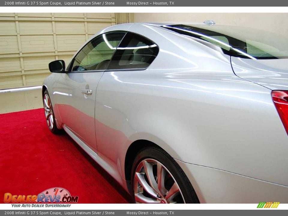 2008 Infiniti G 37 S Sport Coupe Liquid Platinum Silver / Stone Photo #9