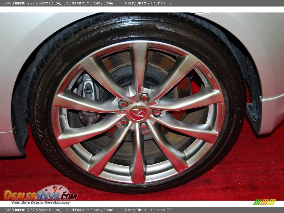 2008 Infiniti G 37 S Sport Coupe Liquid Platinum Silver / Stone Photo #11