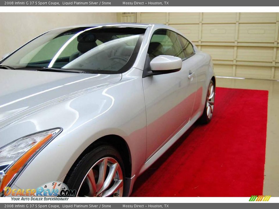 2008 Infiniti G 37 S Sport Coupe Liquid Platinum Silver / Stone Photo #12
