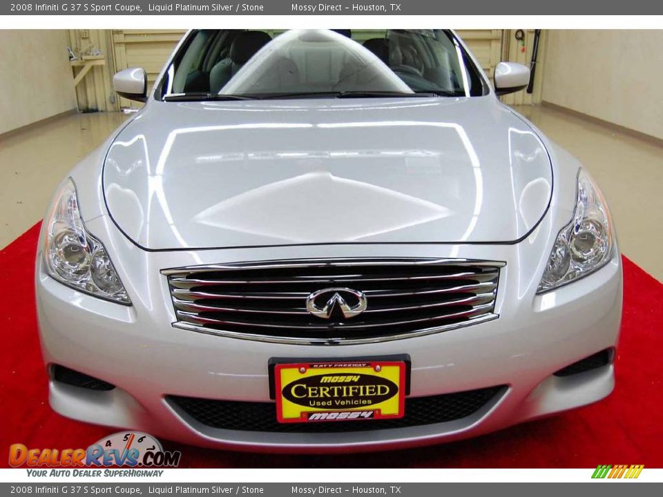 2008 Infiniti G 37 S Sport Coupe Liquid Platinum Silver / Stone Photo #13
