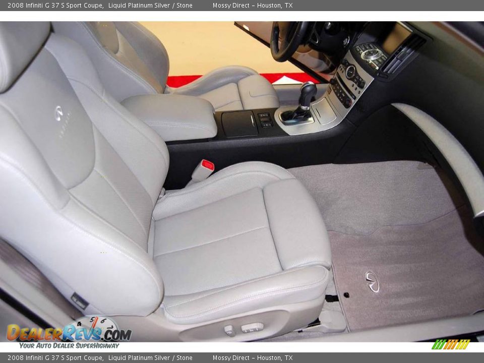 2008 Infiniti G 37 S Sport Coupe Liquid Platinum Silver / Stone Photo #24