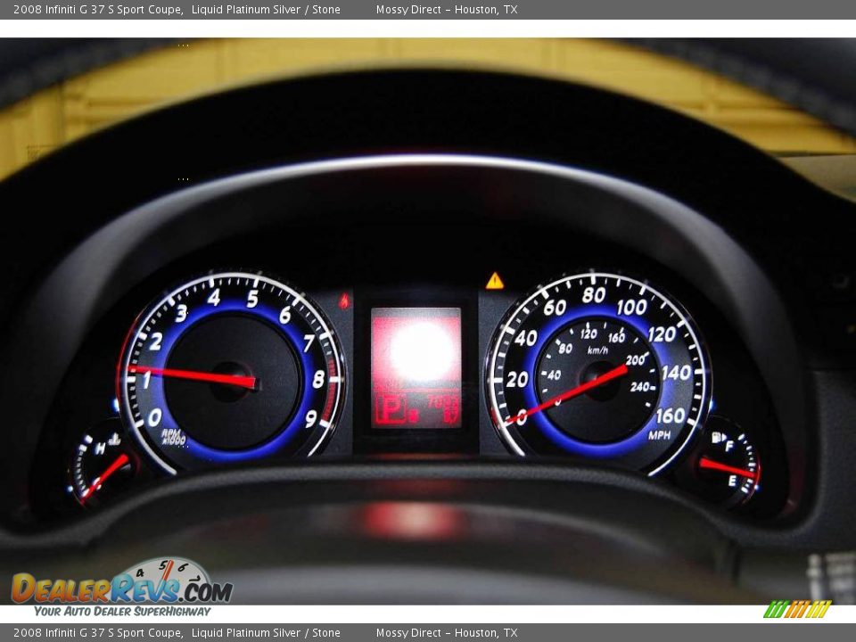 2008 Infiniti G 37 S Sport Coupe Liquid Platinum Silver / Stone Photo #29