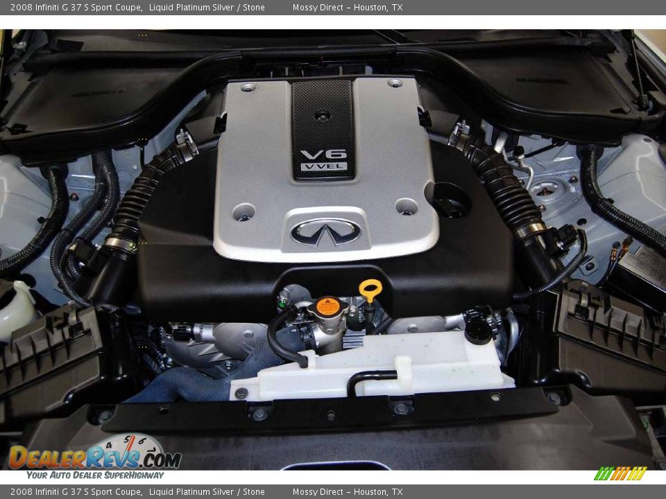 2008 Infiniti G 37 S Sport Coupe Liquid Platinum Silver / Stone Photo #31