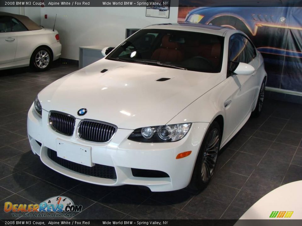 2008 BMW M3 Coupe Alpine White / Fox Red Photo #1