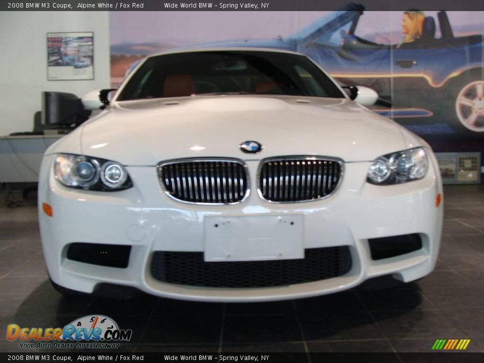 2008 BMW M3 Coupe Alpine White / Fox Red Photo #2