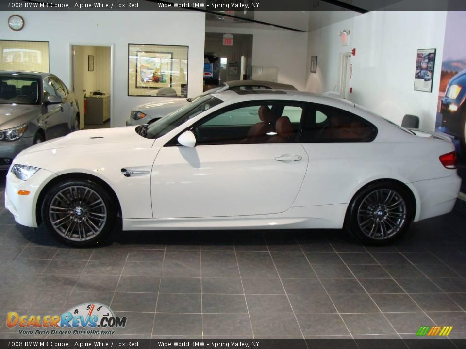 2008 BMW M3 Coupe Alpine White / Fox Red Photo #3