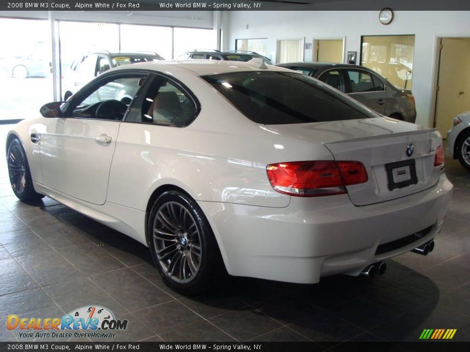 2008 BMW M3 Coupe Alpine White / Fox Red Photo #4