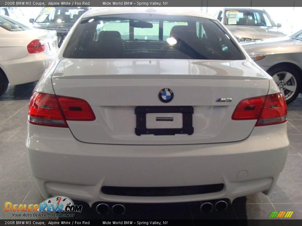 2008 BMW M3 Coupe Alpine White / Fox Red Photo #5