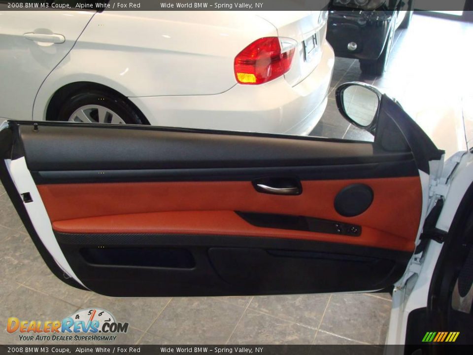 2008 BMW M3 Coupe Alpine White / Fox Red Photo #8