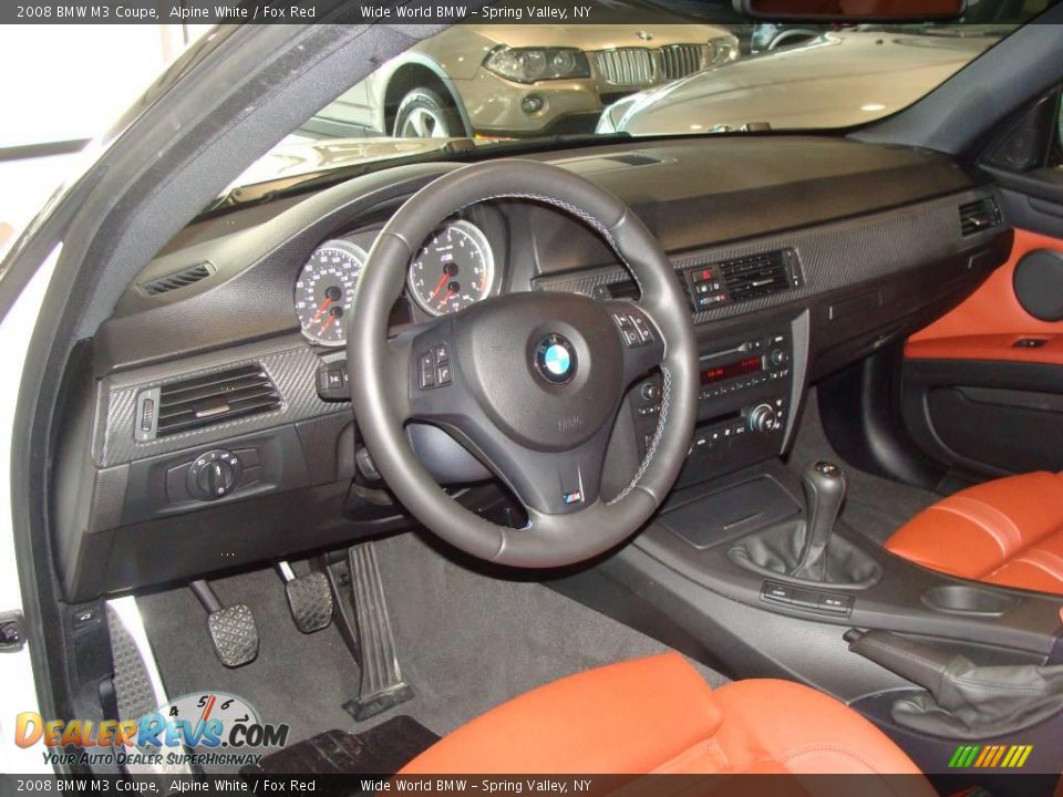 2008 BMW M3 Coupe Alpine White / Fox Red Photo #9