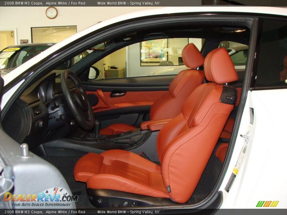 2008 BMW M3 Coupe Alpine White / Fox Red Photo #10