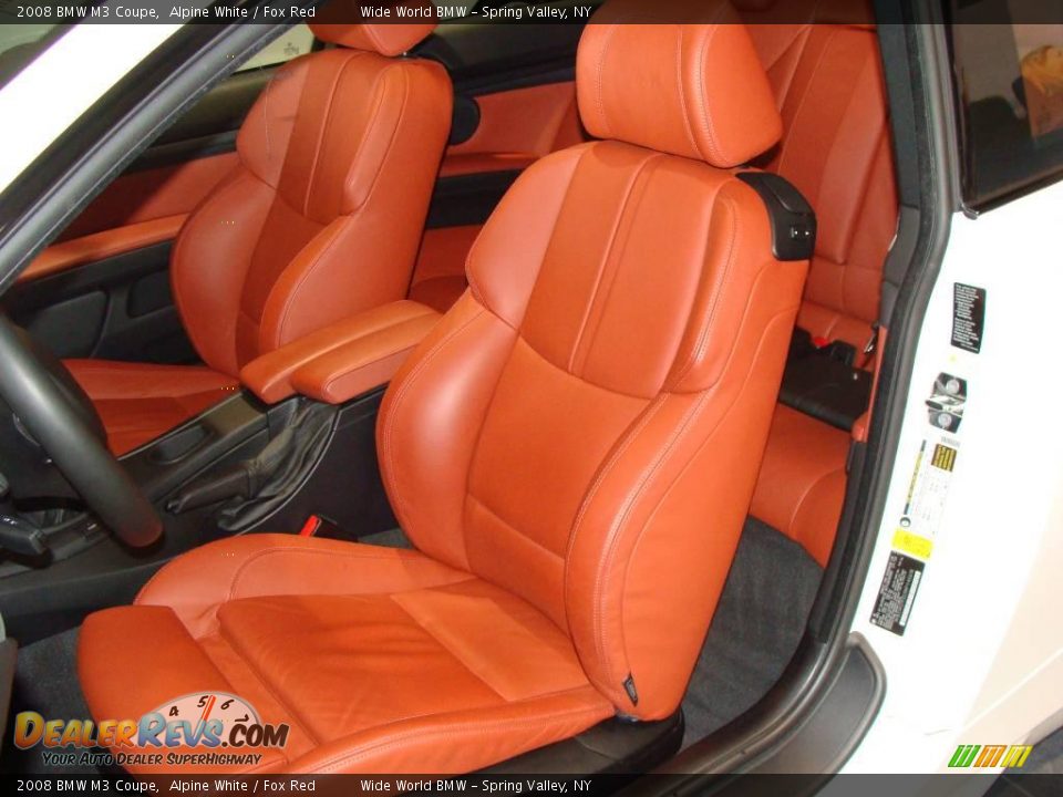 2008 BMW M3 Coupe Alpine White / Fox Red Photo #11