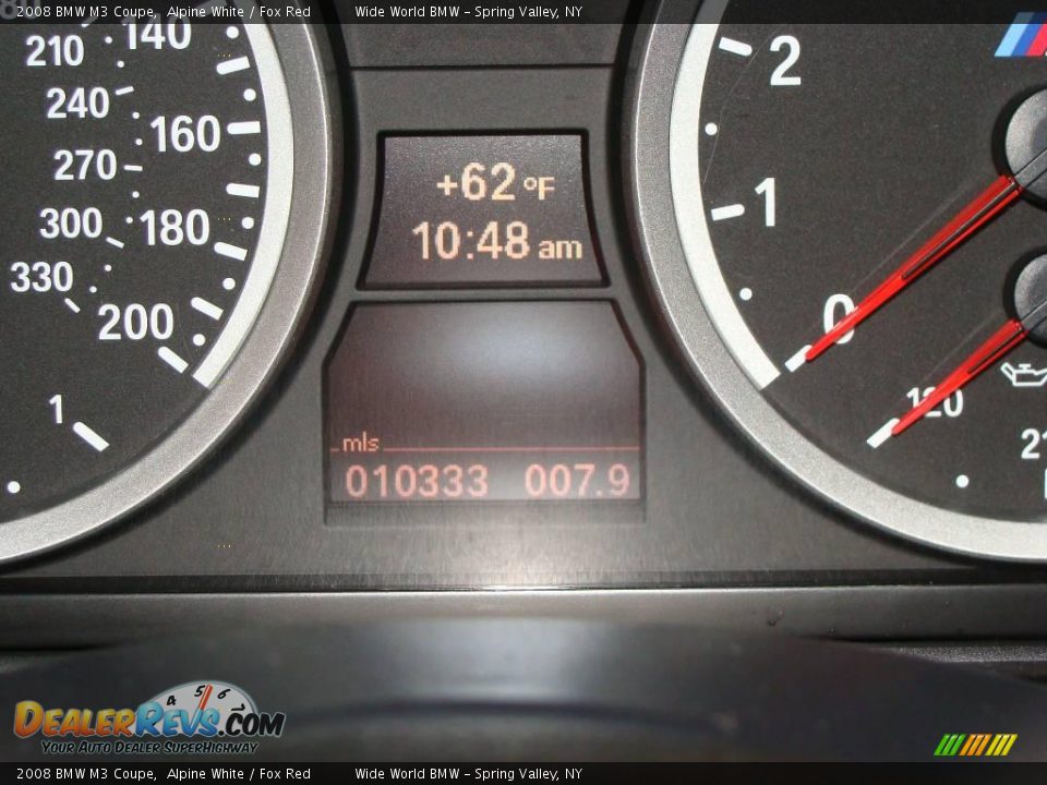 2008 BMW M3 Coupe Alpine White / Fox Red Photo #14