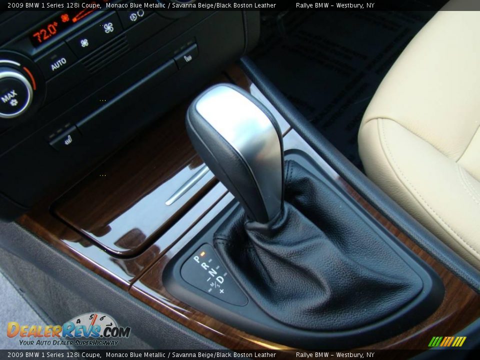 2009 BMW 1 Series 128i Coupe Monaco Blue Metallic / Savanna Beige/Black Boston Leather Photo #13