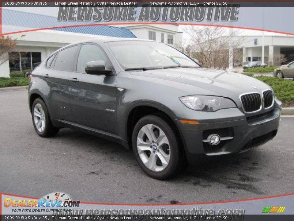 2009 BMW X6 xDrive35i Tasman Green Metallic / Oyster Nevada Leather Photo #1