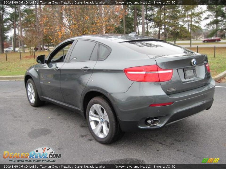 2009 BMW X6 xDrive35i Tasman Green Metallic / Oyster Nevada Leather Photo #2