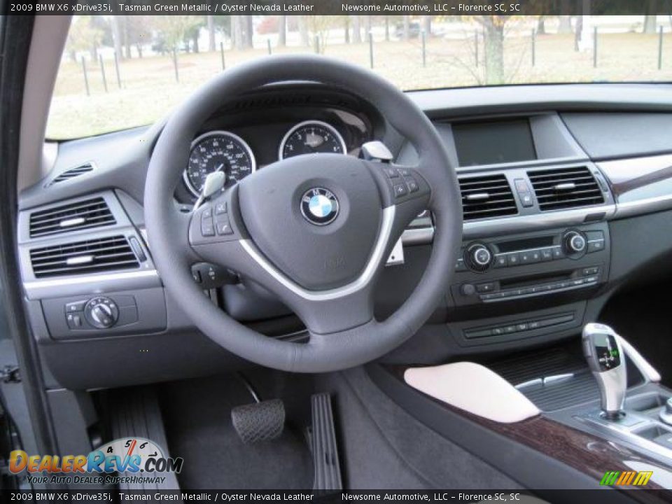 2009 BMW X6 xDrive35i Tasman Green Metallic / Oyster Nevada Leather Photo #4