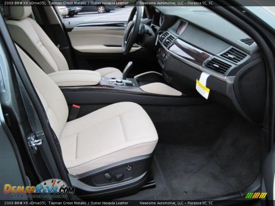 2009 BMW X6 xDrive35i Tasman Green Metallic / Oyster Nevada Leather Photo #10