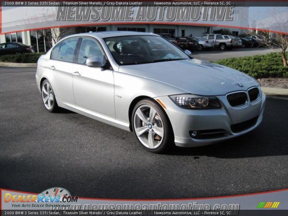 2009 BMW 3 Series 335i Sedan Titanium Silver Metallic / Grey Dakota Leather Photo #1