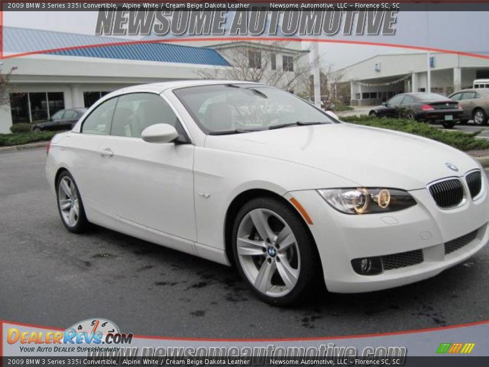 2009 BMW 3 Series 335i Convertible Alpine White / Cream Beige Dakota Leather Photo #1