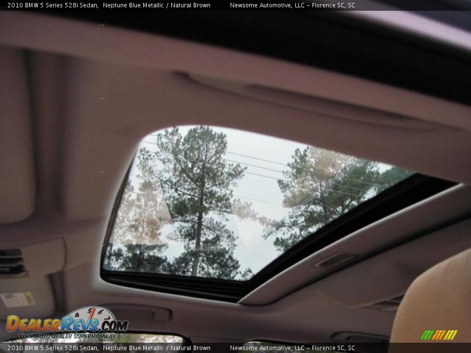 2010 BMW 5 Series 528i Sedan Neptune Blue Metallic / Natural Brown Photo #4