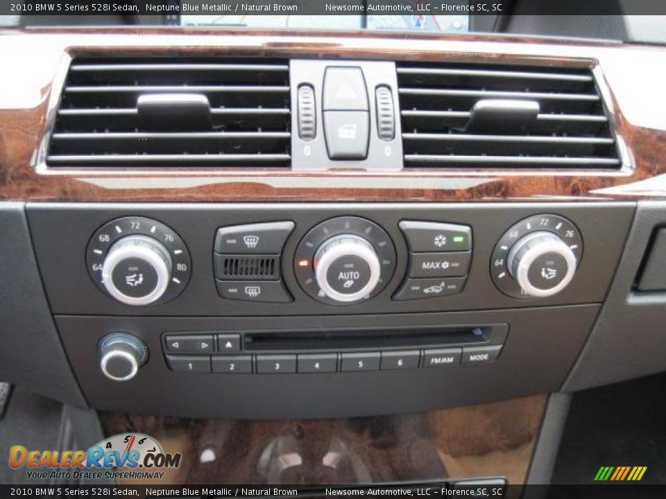 2010 BMW 5 Series 528i Sedan Neptune Blue Metallic / Natural Brown Photo #6