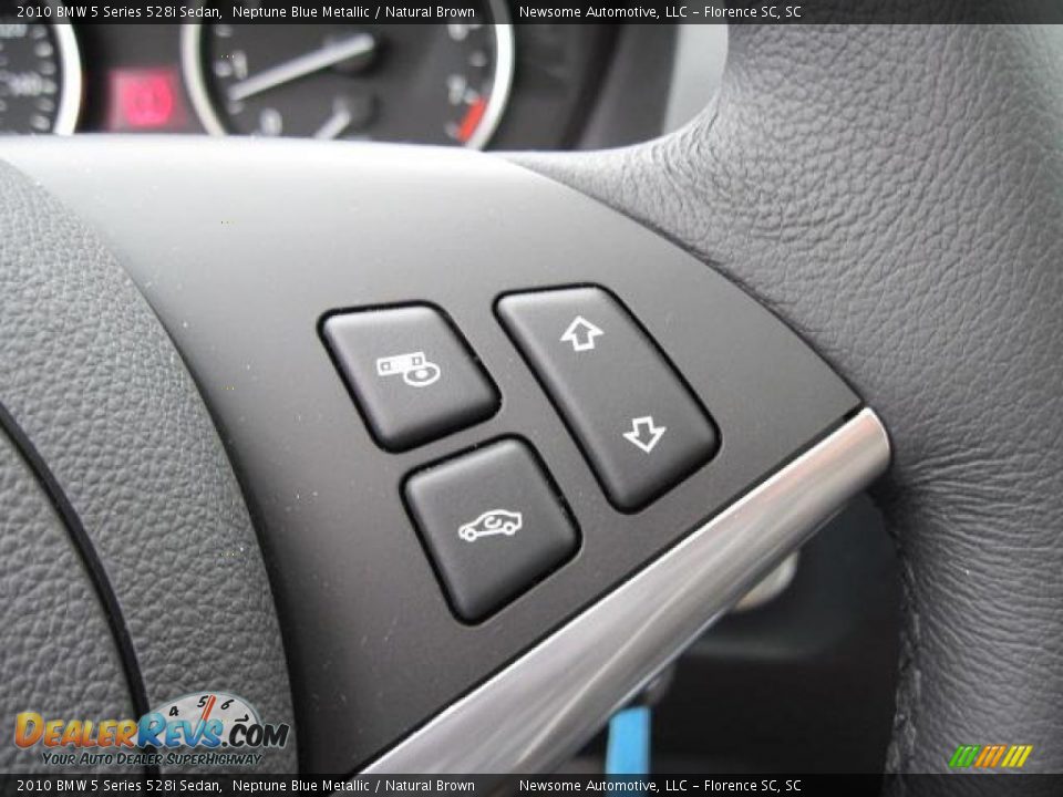 2010 BMW 5 Series 528i Sedan Neptune Blue Metallic / Natural Brown Photo #8
